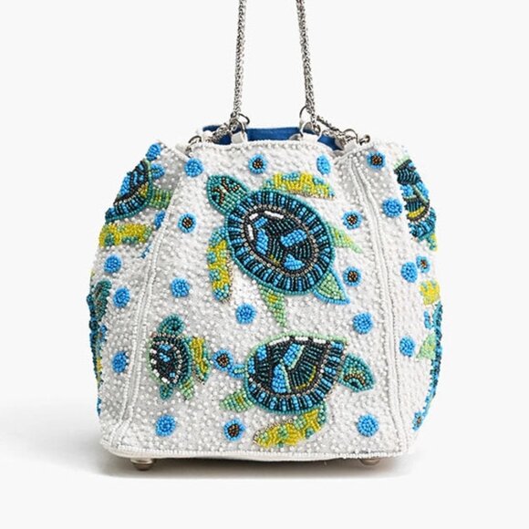 AMERICA & BEYOND Terrain Bucket Beaded Shoulder Bag NWT - Picture 1 of 10